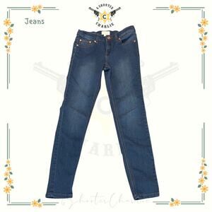 BCBG Girls Jeans Size 10 Blue Denim Low Rise Dark Wash Straight Leg